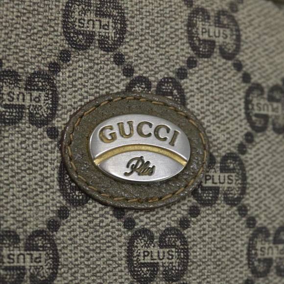 GUCCI GG Plus Supreme Clutch Bag PVC Leather Beige Auth 62976 - Picture 8 of 16